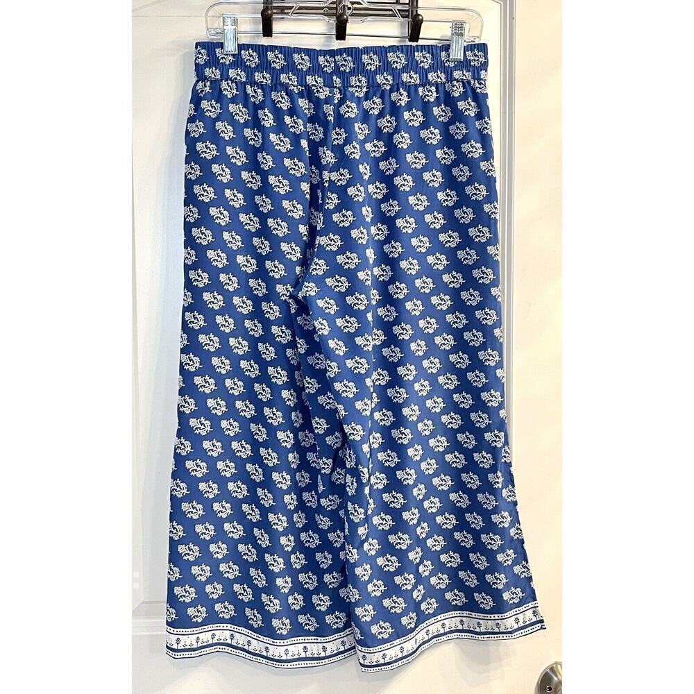Octavia Womens Wide Leg Palazzo Pants Sz S Blue Floral Flowy Boho Y2k EUC - Picture 3 of 10